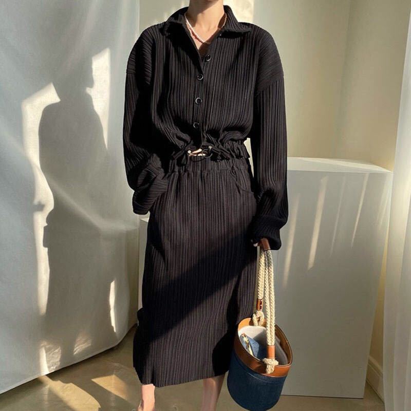 Ladies elegant and modern shirt dress Ivyshape