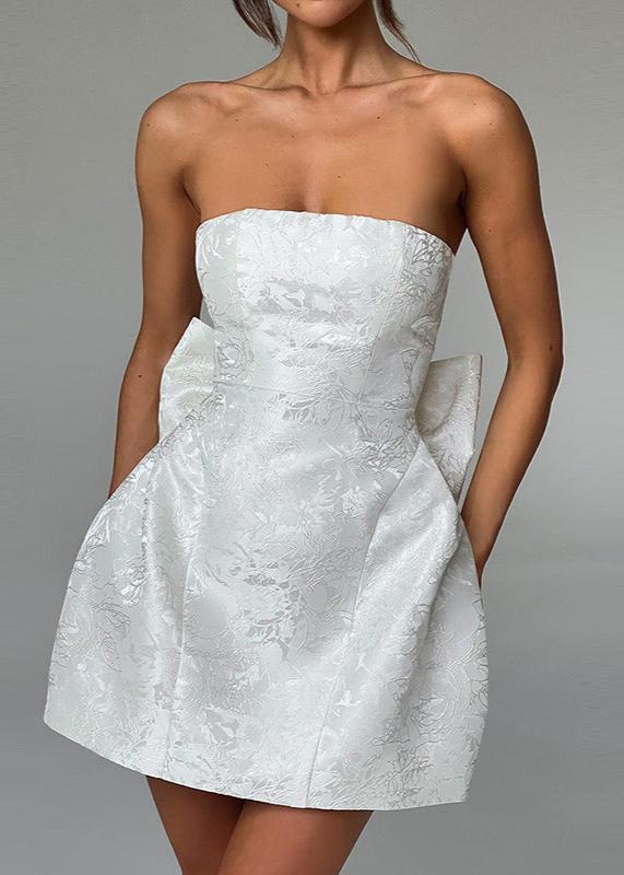 Ivyshape | Bow-Back Strapless Dress