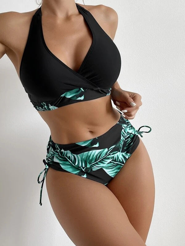 Women High-Cut Bikini Set with Sophisticated Lacing Details Ivyshape