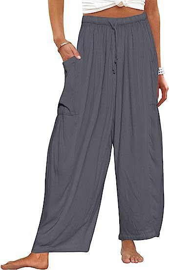 Ladies casual chino pants with high waistband and practical side pockets Ivyshape