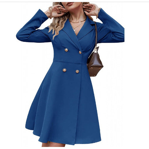 Women Elegant Shirt Dress with Double Button Detail Ivyshape