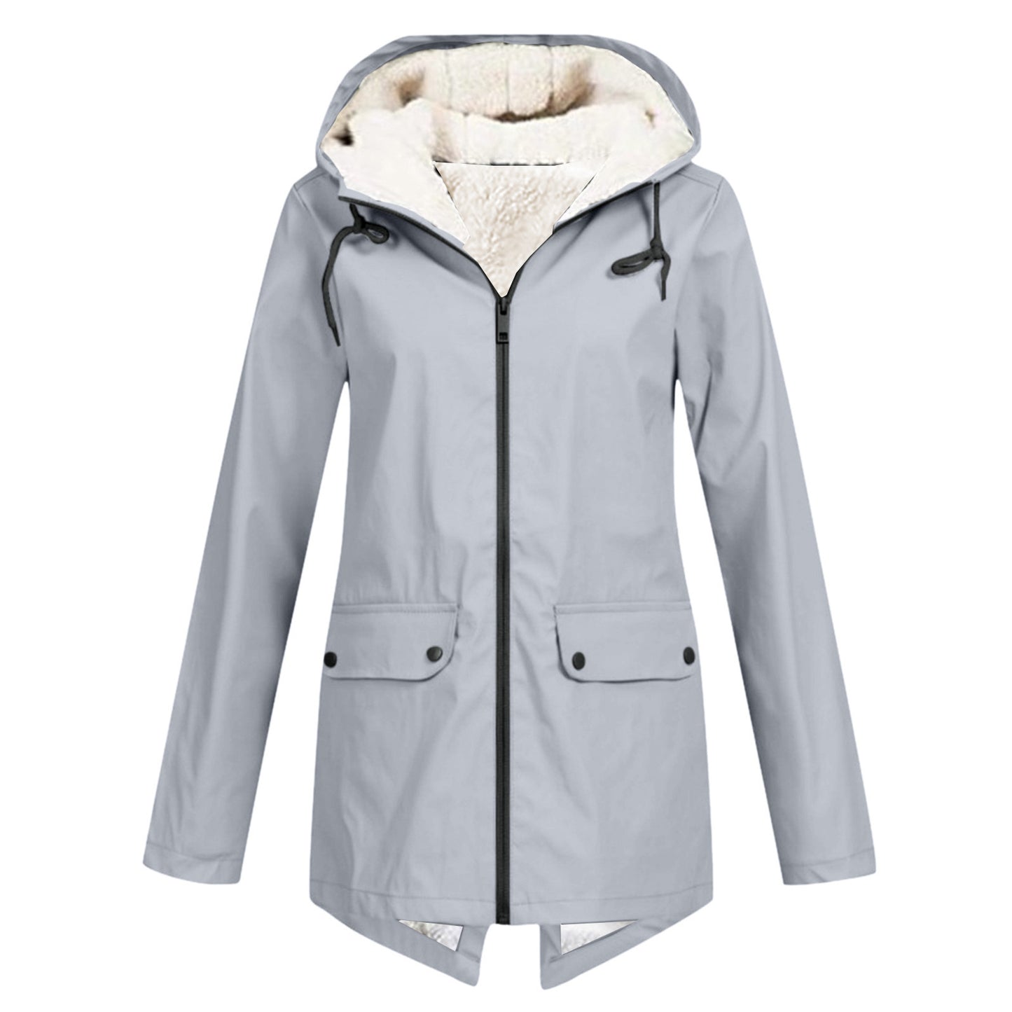 Women's jacket with adjustable hood collar Ivyshape