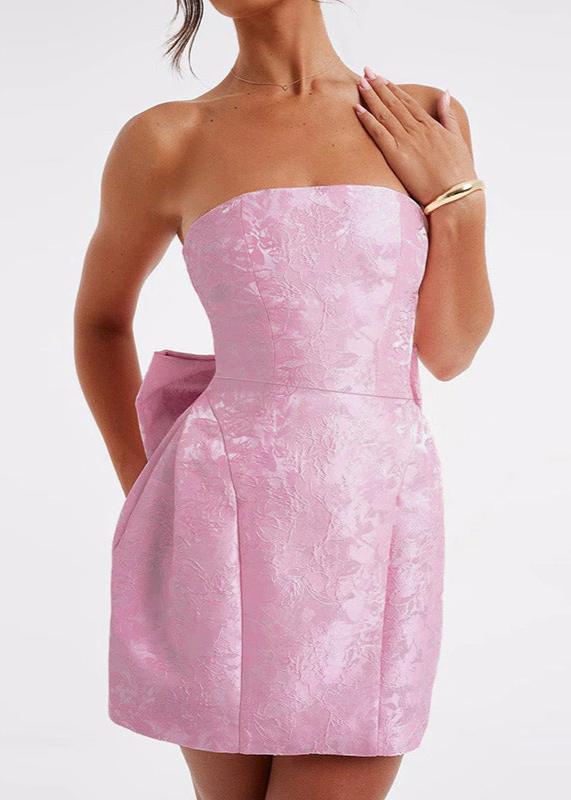 Ivyshape | Bow-Back Strapless Dress