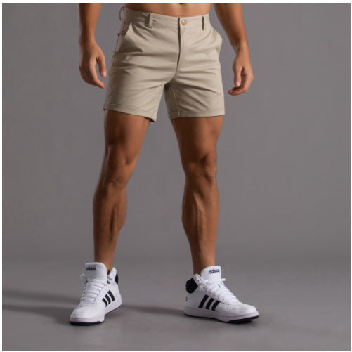 Men's casual shorts made of high-quality cotton blend with practical pockets Ivyshape