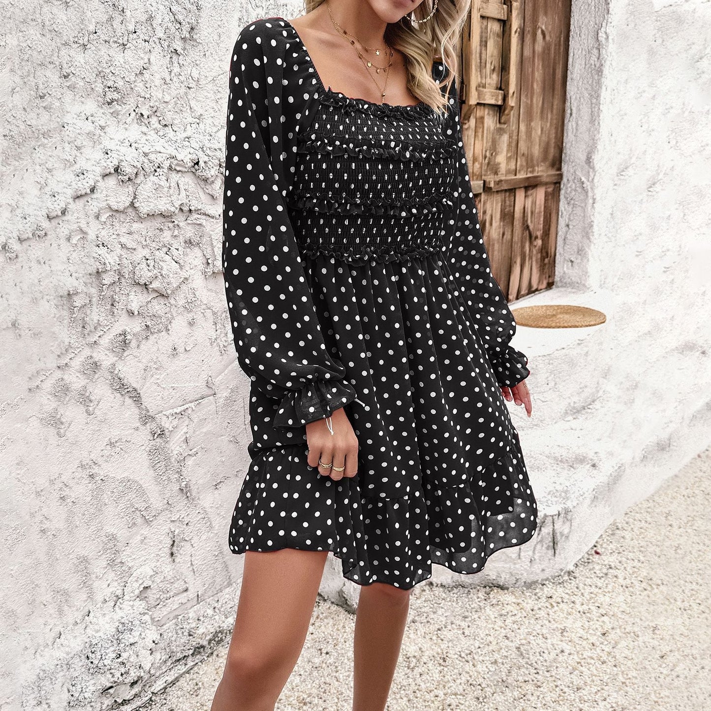 Ivyshape | Temperament Polka Dot Dress