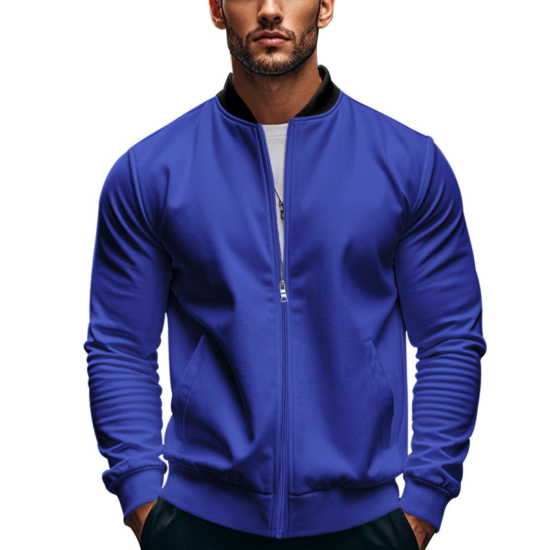 Men's sporty bomber jacket with high collar Ivyshape