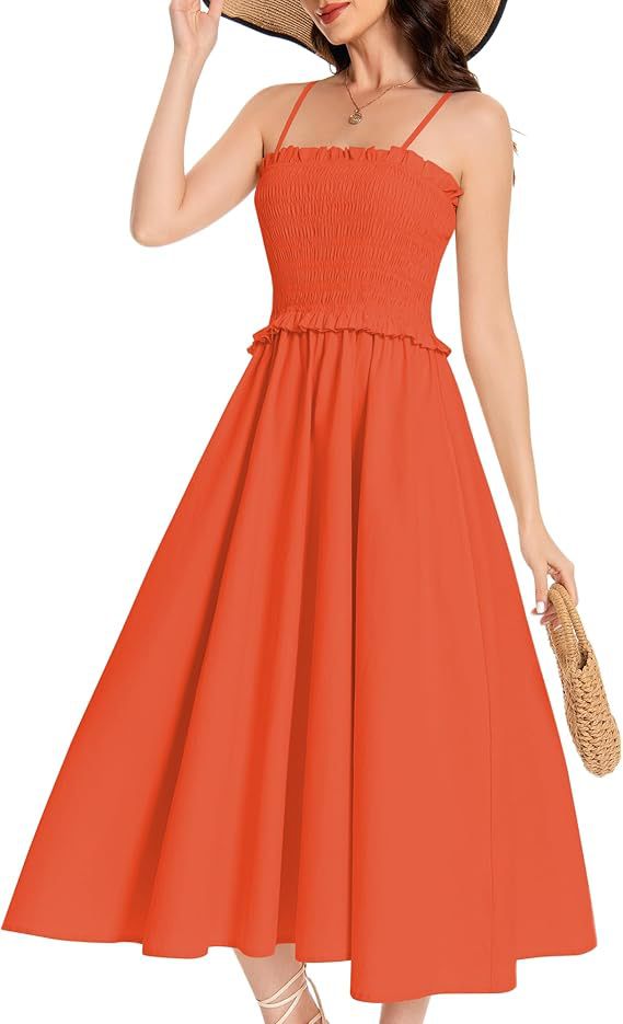 Women's maxi dress with elastic top and flowing skirt Ivyshape