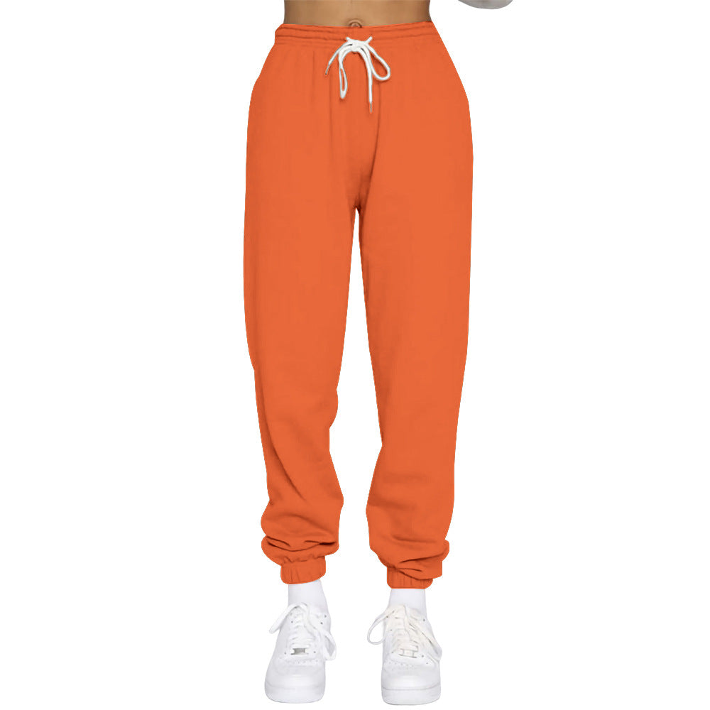 Ladies comfortable jogging pants with adjustable waistband and elastic cuffs Ivyshape