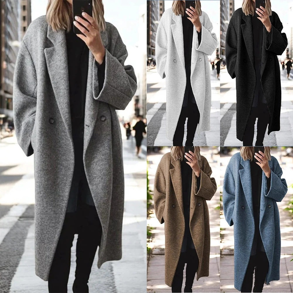 Women oversized wool coat Ivyshape