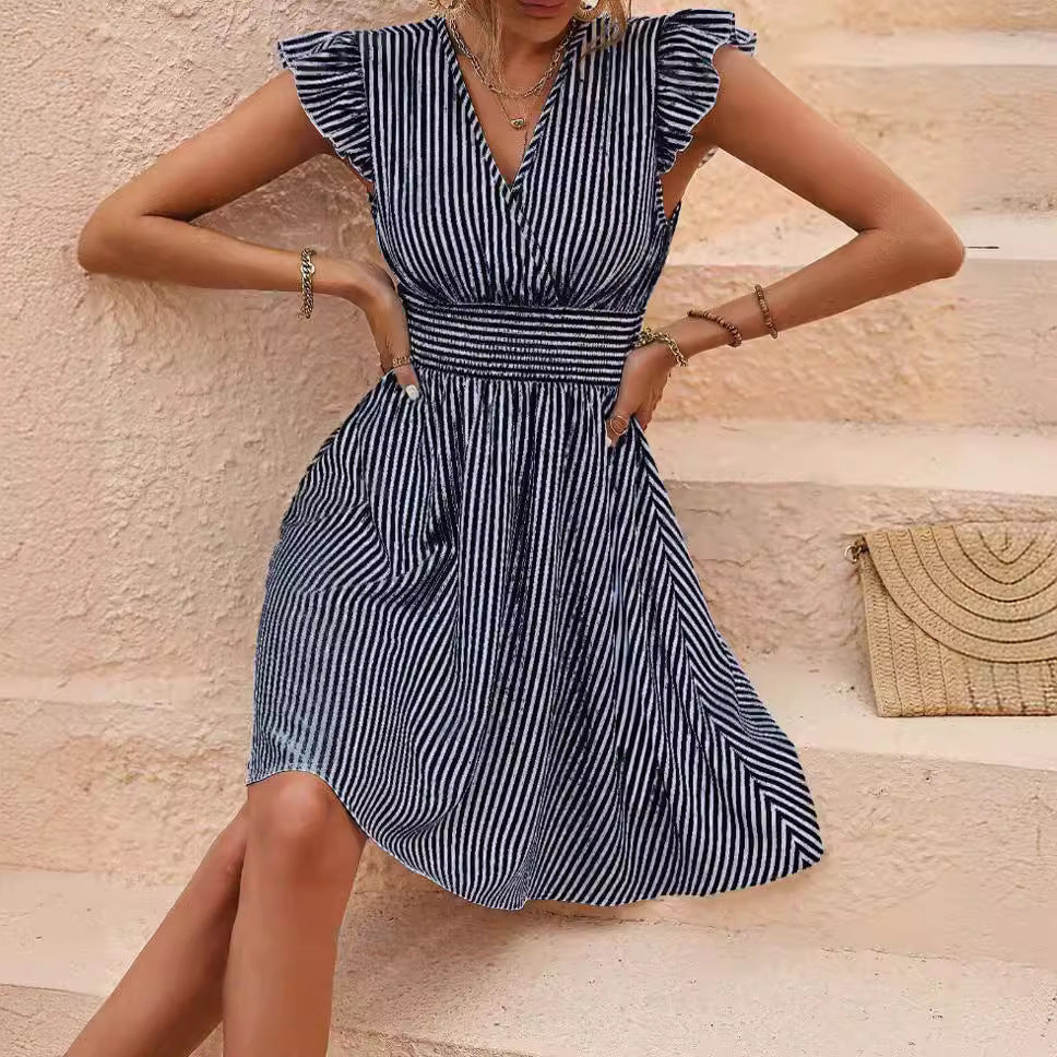 Ivyshape | Striped Chic Midi Summerdress