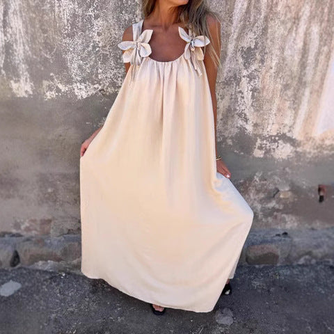 Maxi dress for women with floral embellishment Ivyshape