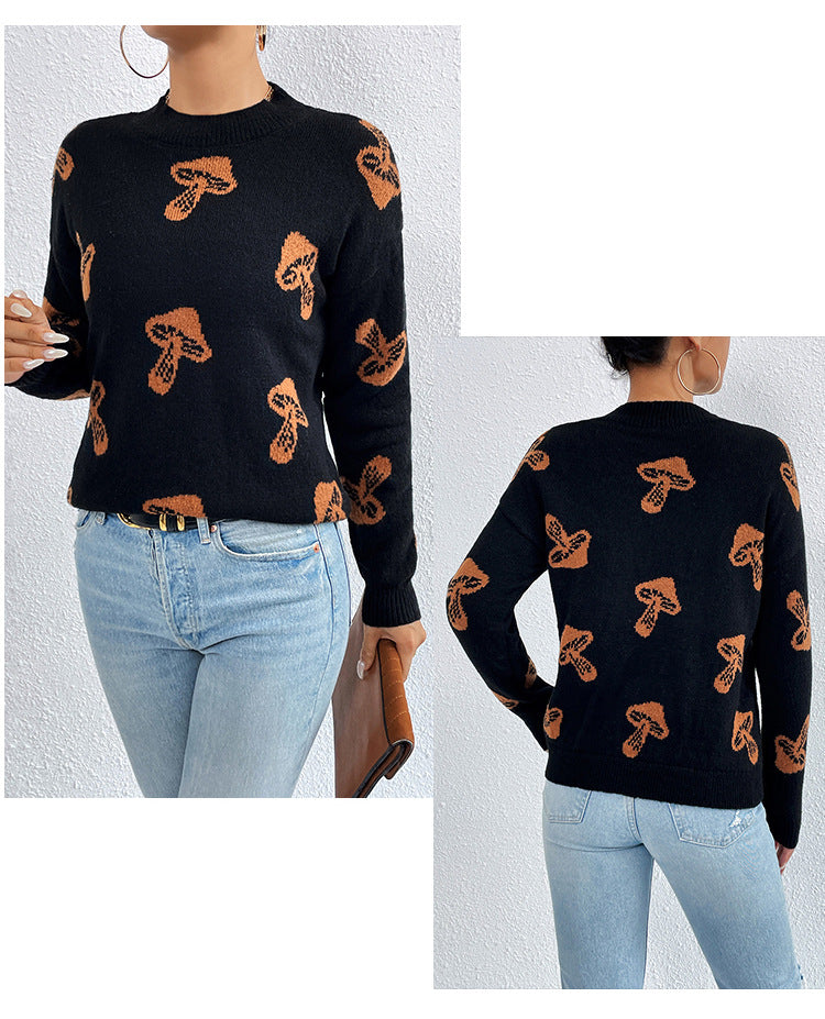 IvyShape | Skull Print Sweater