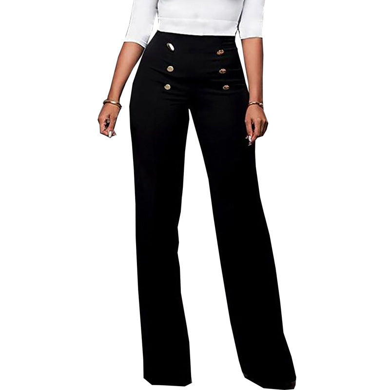 Ladies High-Waisted Tailored Trousers Ivyshape