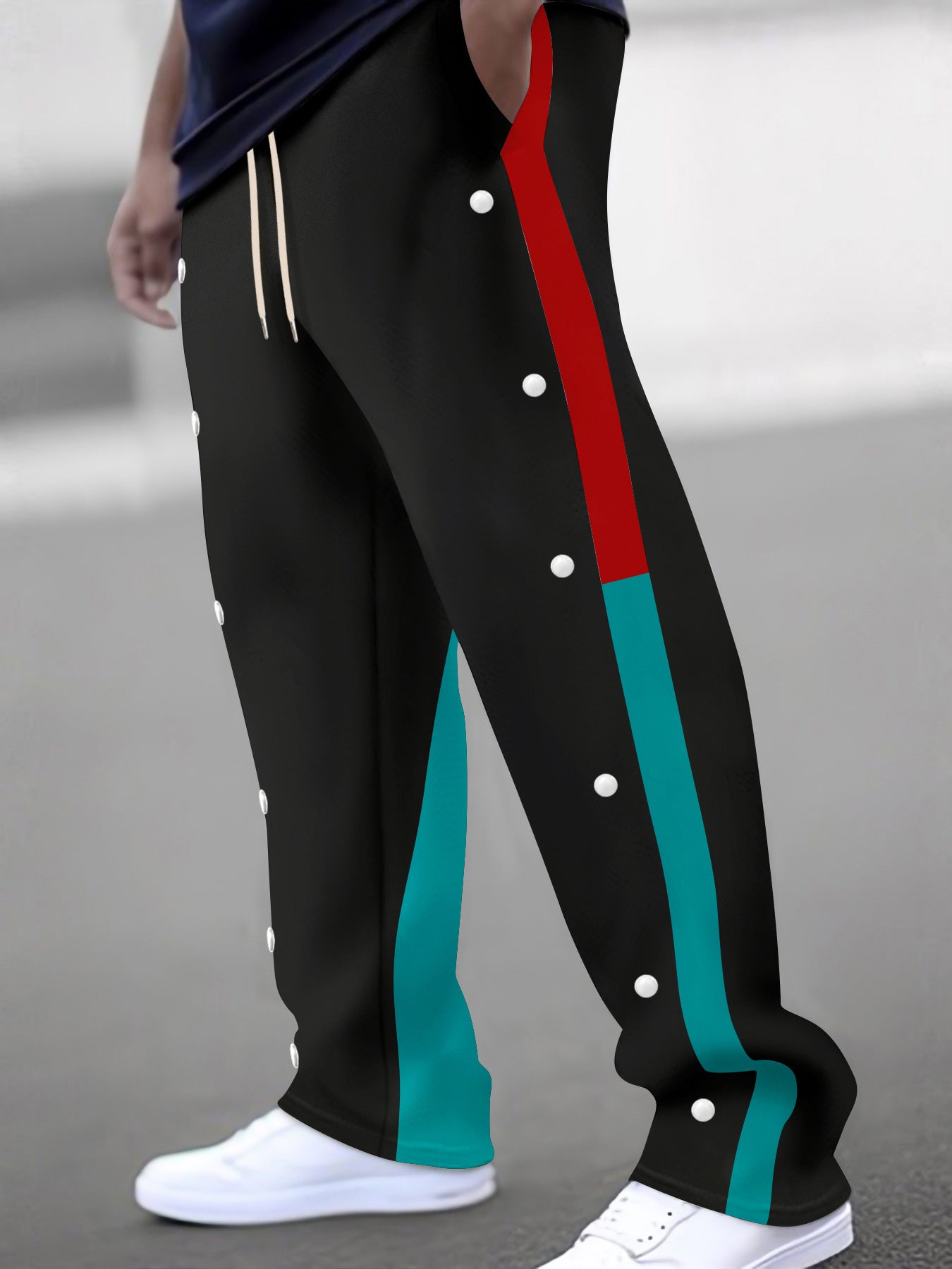 Men's sports pants with side snap buttons Ivyshape