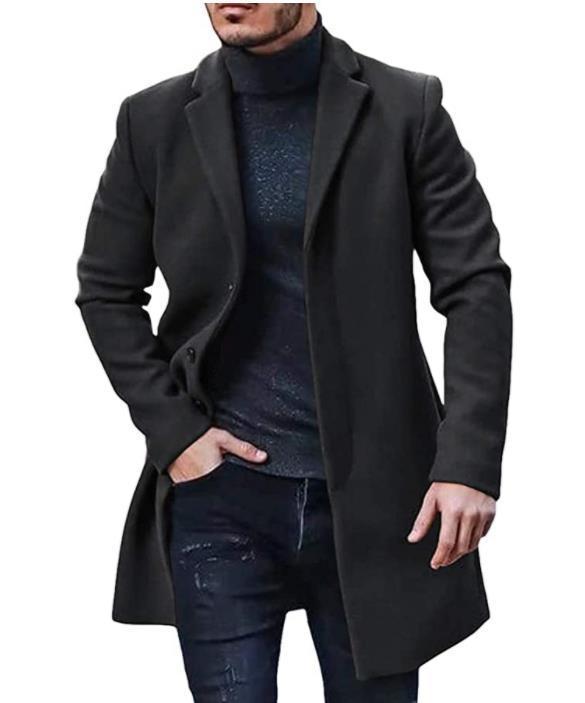 Men's elegant tailored transitional coat Ivyshape