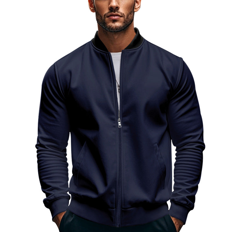 Men's sporty bomber jacket with high collar Ivyshape