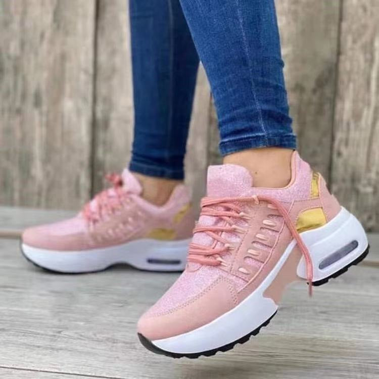 Women's Sporty Air Max Sneakers with Breathable Surface Structure Ivyshape