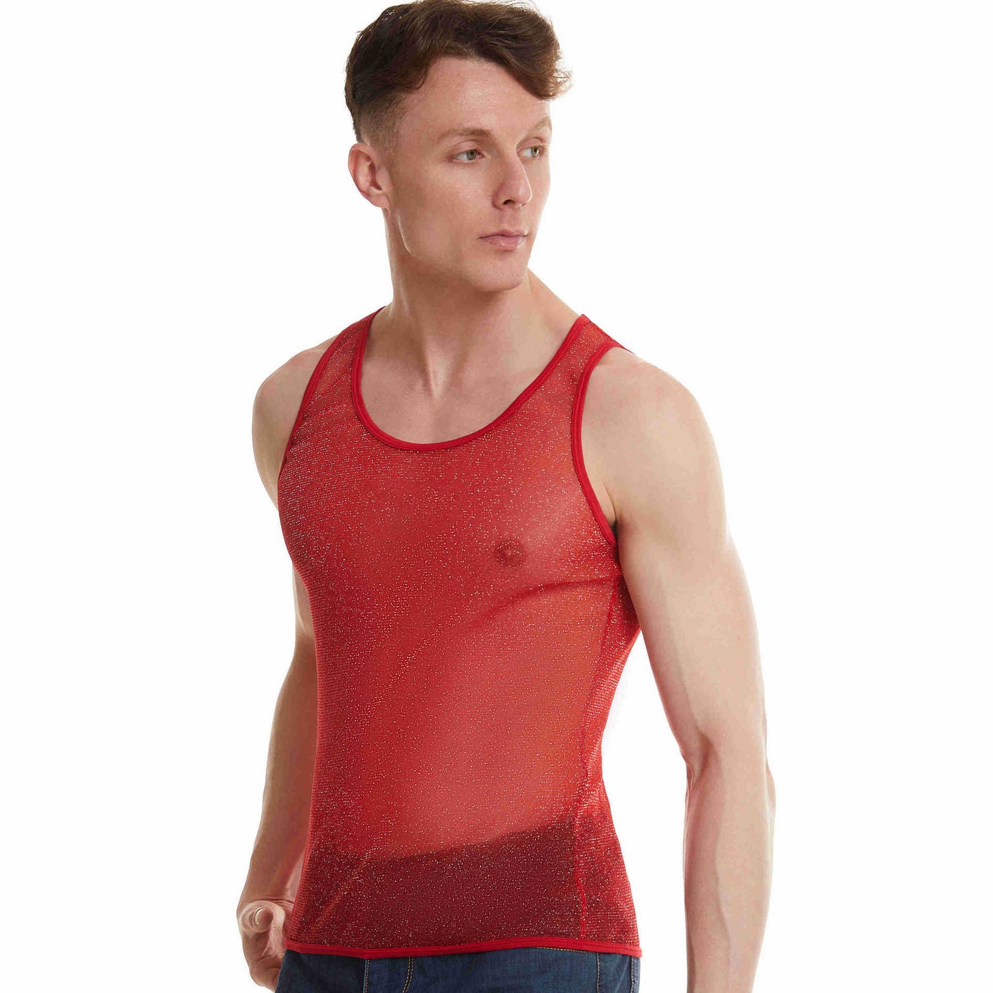 Men's Sporty Mesh Tank Top Ivyshape