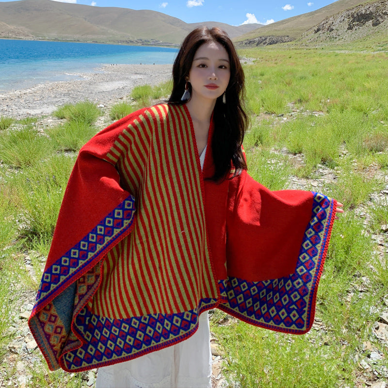 Tibetan shawl cloak Warm Scarf