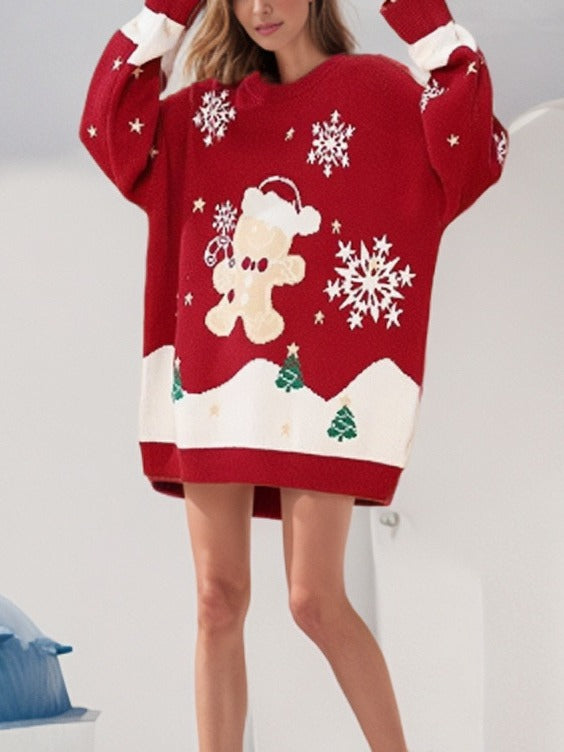 Women's sweater with festive cookie motif Ivyshape