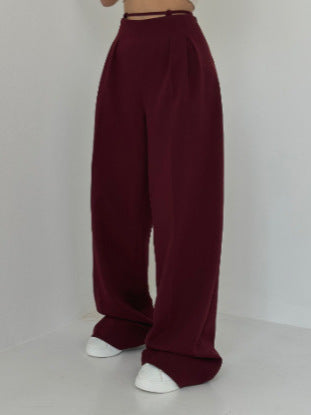 Women's High-Waisted Pleated Trousers Ivyshape