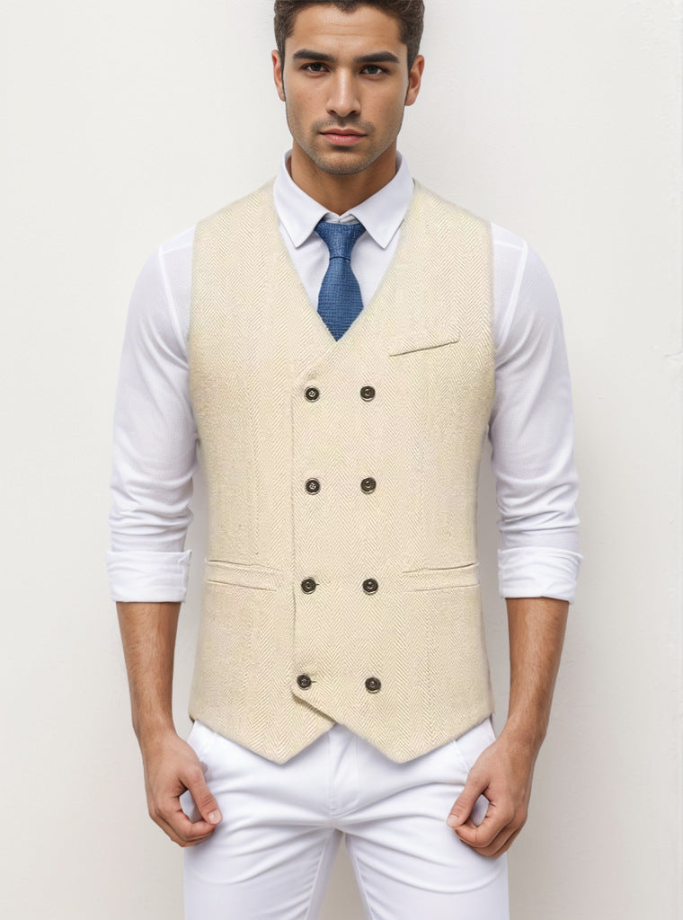 Men's tailored vest in houndstooth pattern Ivyshape