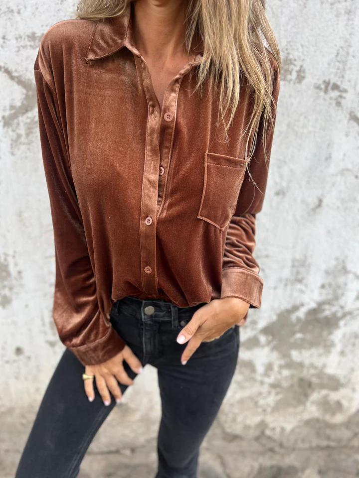 IvyShape | Single-Breasted Versatile Loose Basic Shirt