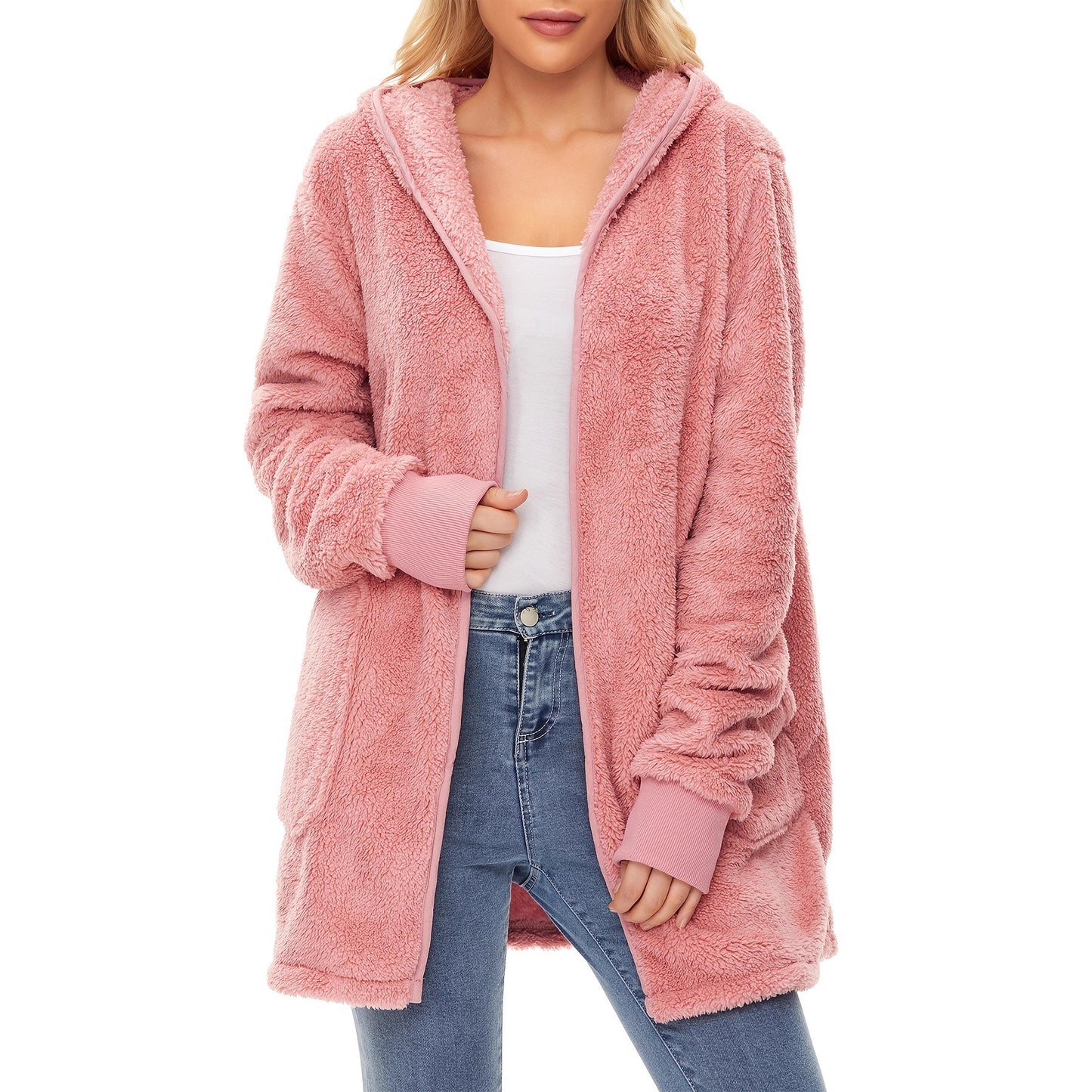 Ladies soft fleece coats Ivyshape