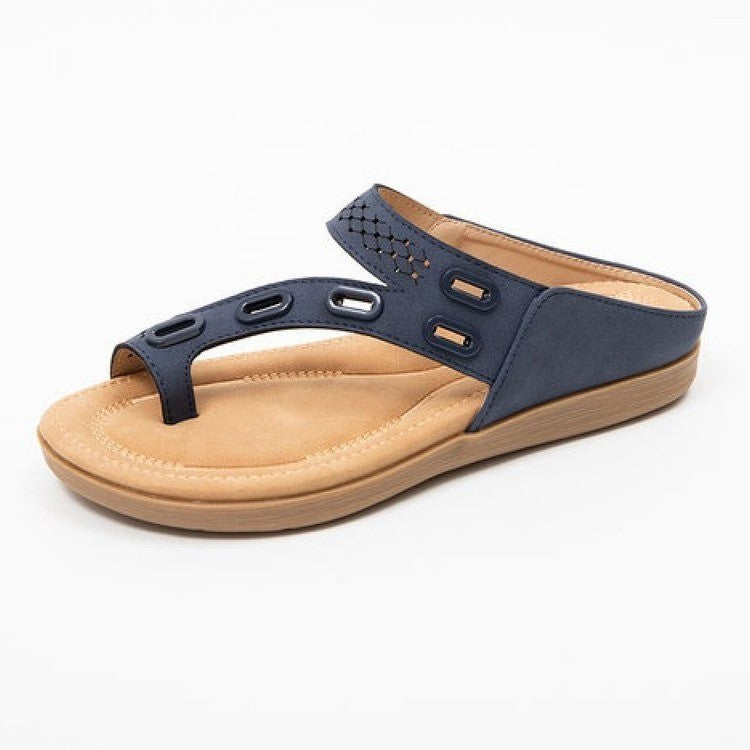 Women comfortable thong sandals with special straps and comfortable footbed Ivyshape