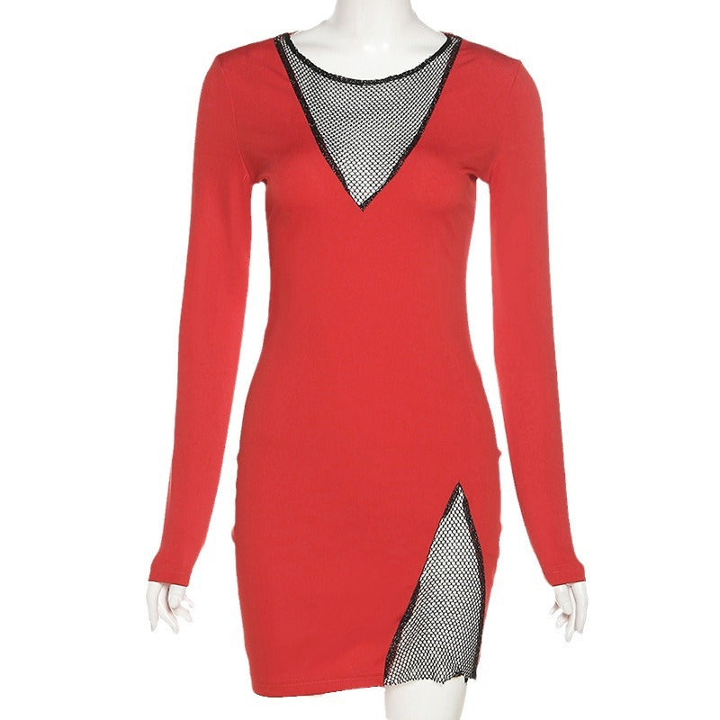 IvyShape | Sexy Tight-Fitting Bodycon Nightclub Long Sleeve Dress