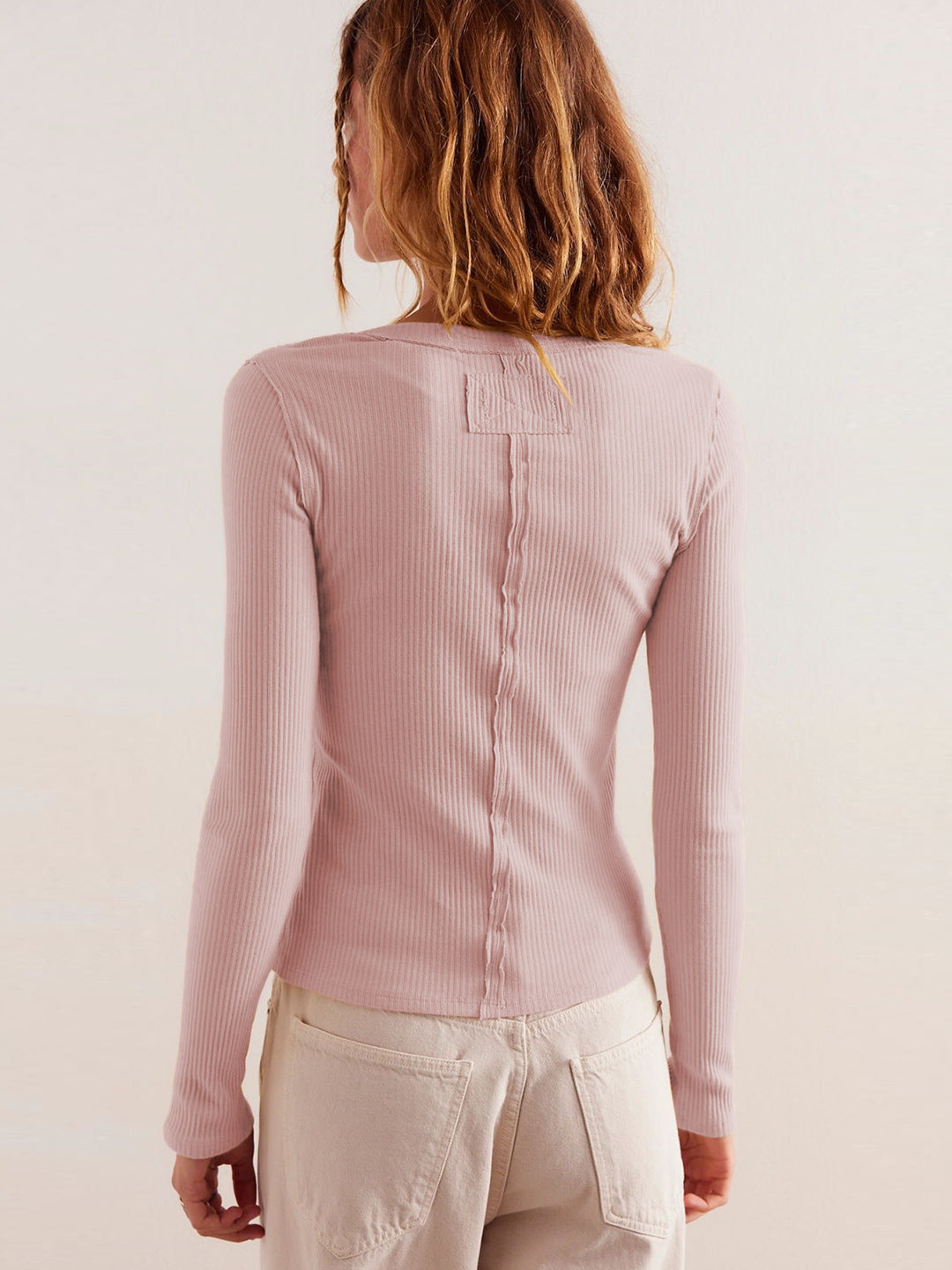 IvyShape | Ribbed Knit Solid Color Button Cardigan