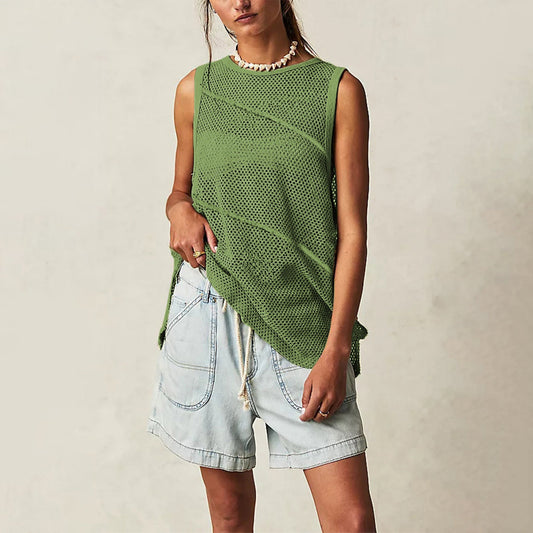 IvyShape | Hollow Sling Knitted Top