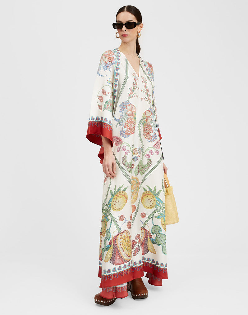 Ivyshape | Printed Three-Quarter Sleeve Dress