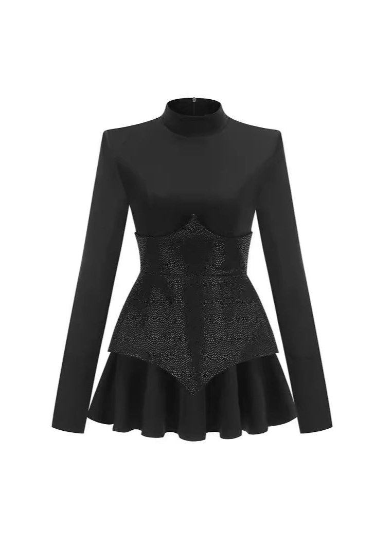 Ivyshape | Sculpted Corset Waist Mini Dress