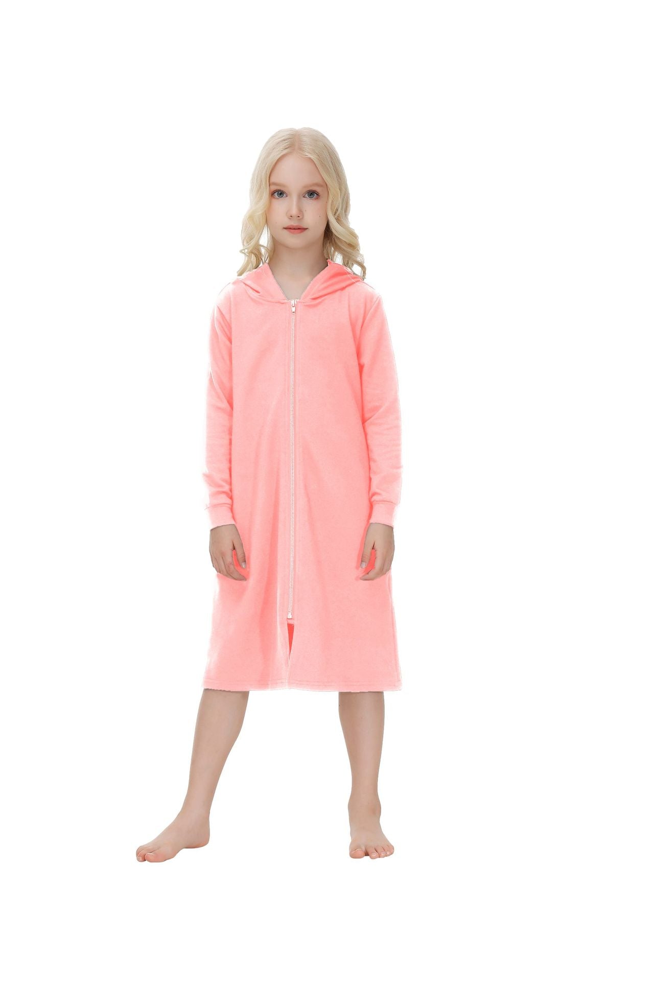 Women’s Hooded Nightgown with Zipper Ivyshape