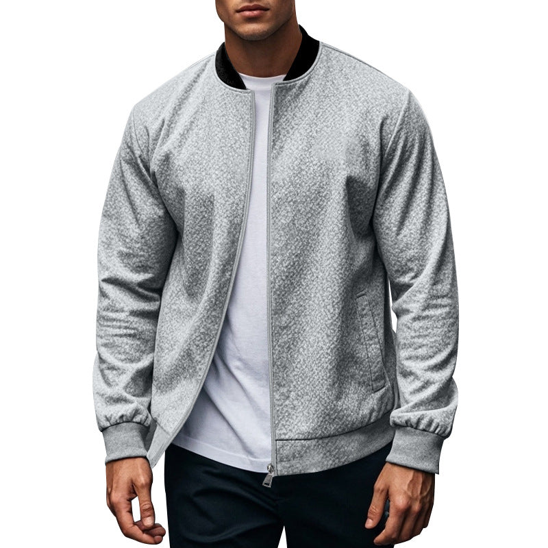 Men's sporty bomber jacket with high collar Ivyshape