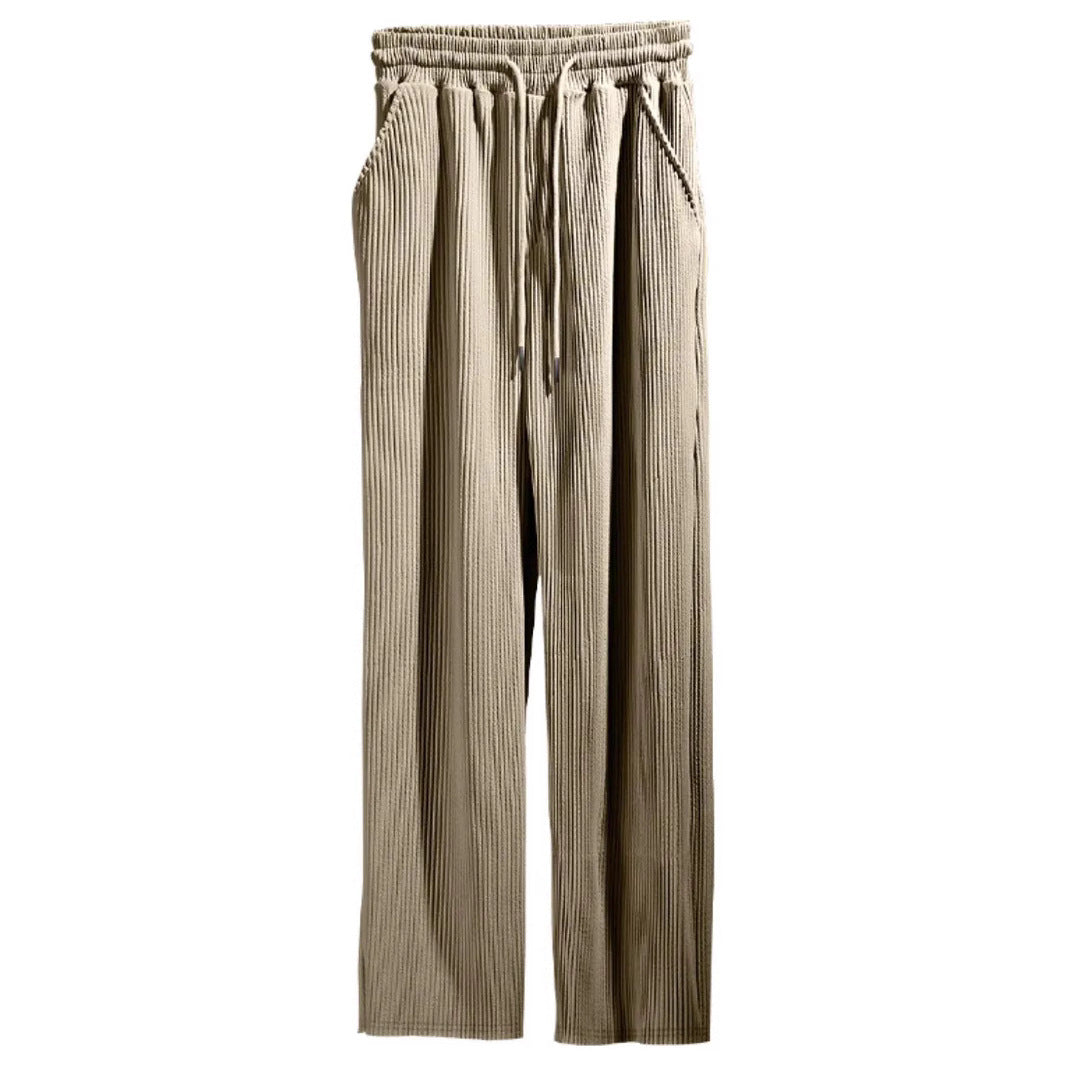 Women's Relaxed Fit Pleated Wide Trousers Ivyshape