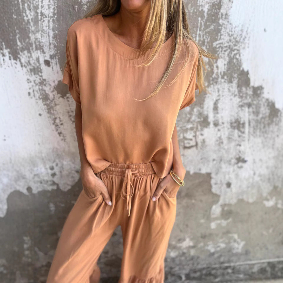 Women Elegant and airy summer set with wide cut and elastic Ivyshape