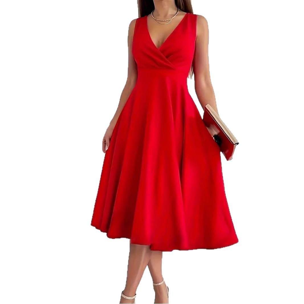 Women Elegantly Draped A-Line Dress Ivyshape
