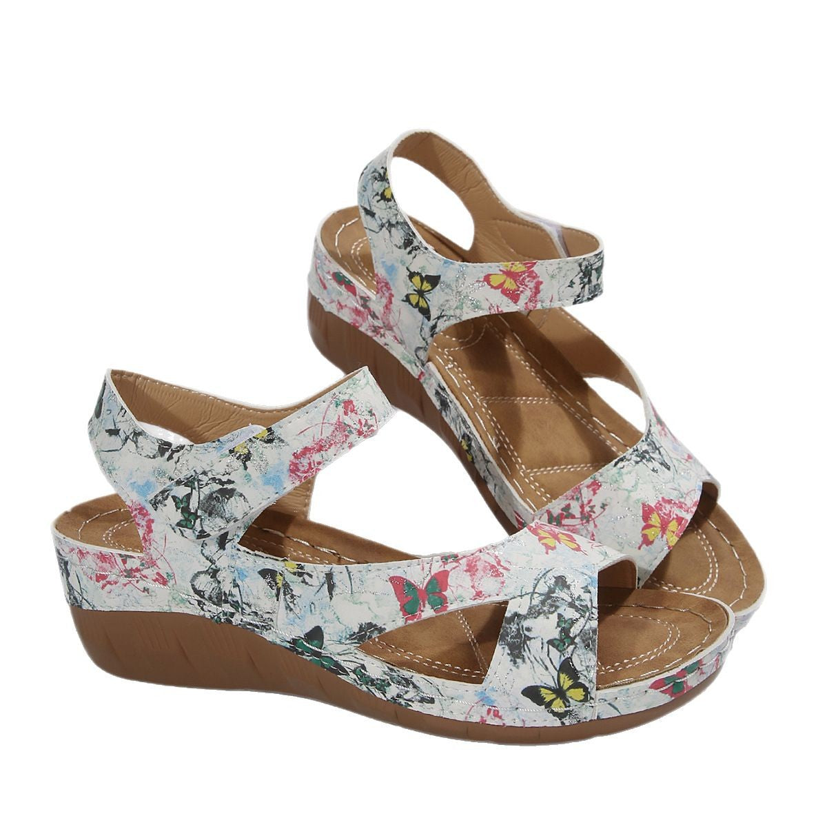 Women's Comfortable Sandals with Floral Design and Anatomical Footbed Ivyshape