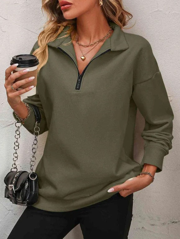 Women's sweatshirt with half zipper Ivyshape