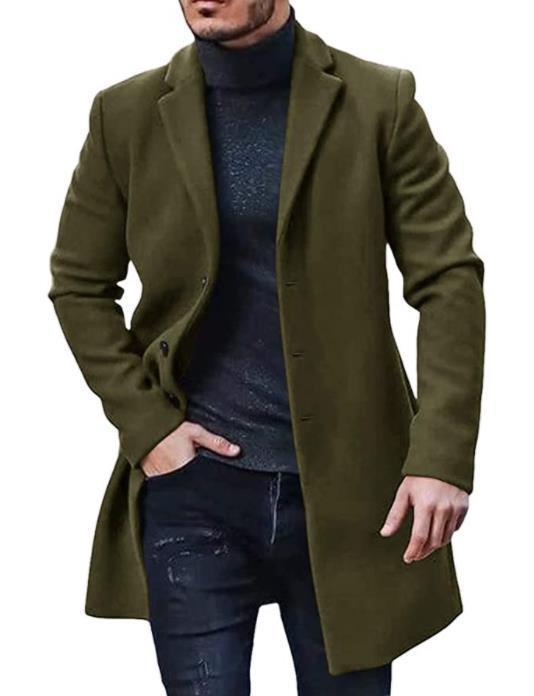 Men's elegant tailored transitional coat Ivyshape