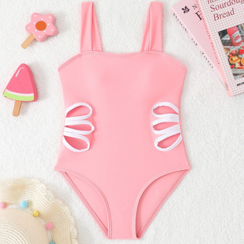 Women's one-piece swimsuit with sophisticated cut-outs and stylish shoulder straps Ivyshape