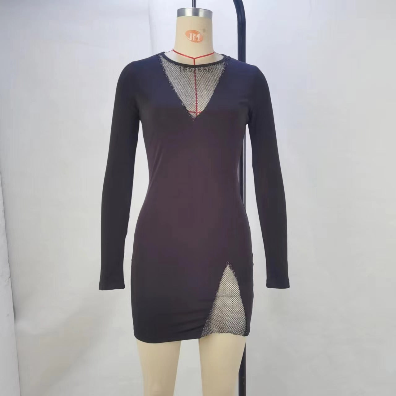 IvyShape | Sexy Tight-Fitting Bodycon Nightclub Long Sleeve Dress