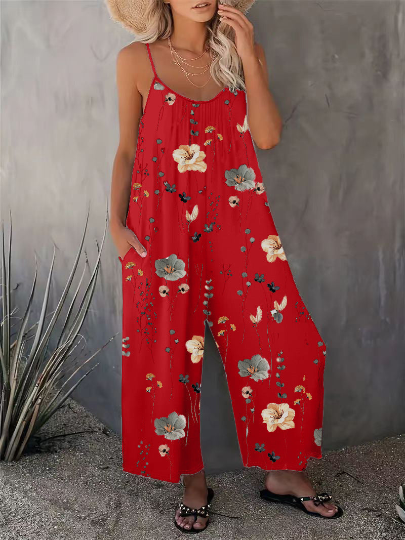 IvyShape | Hot-Selling Printed Sleeveless Jumpsuit