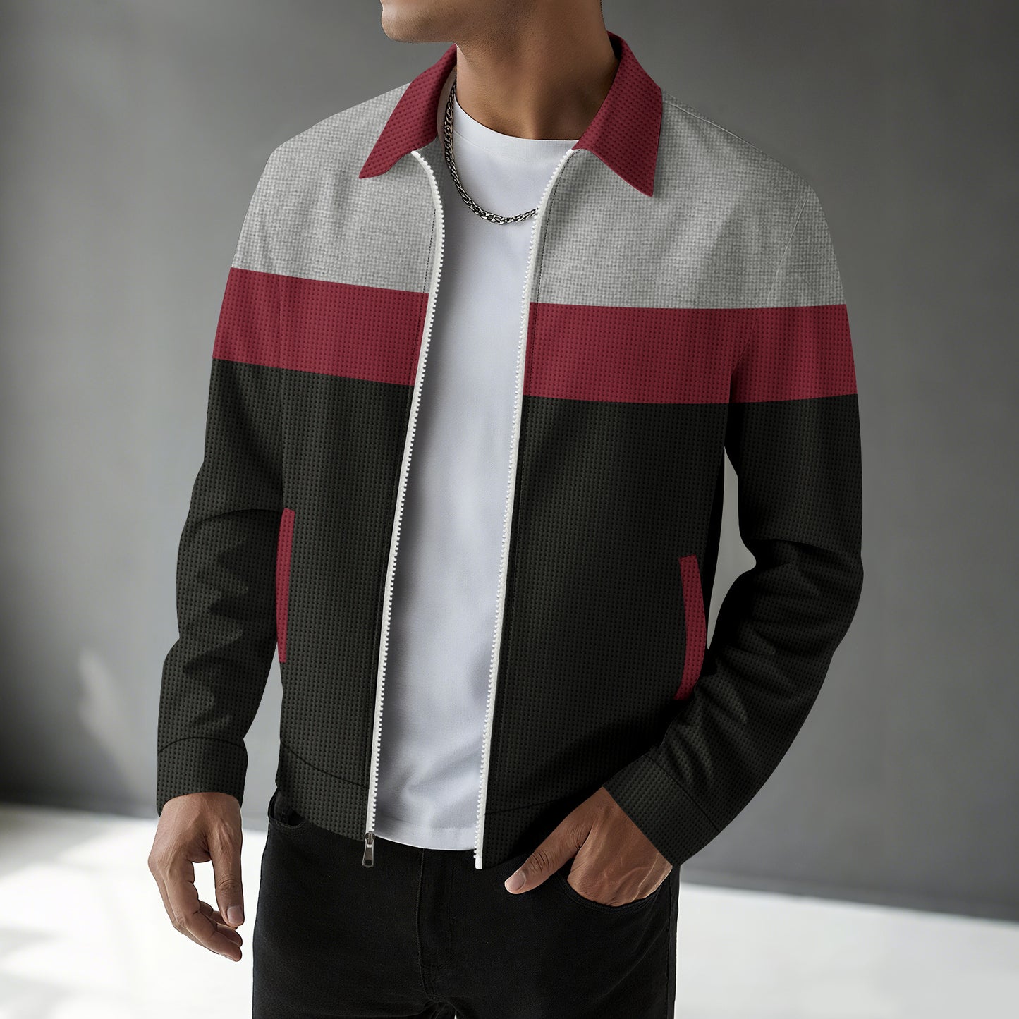 Men's sporty and stylish jacket with fashionable design Ivyshape
