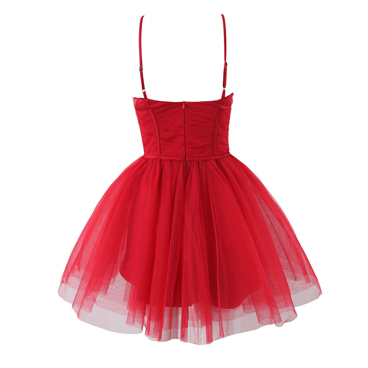 Ladies Tulle Ball Dress with Lace Top Ivyshape