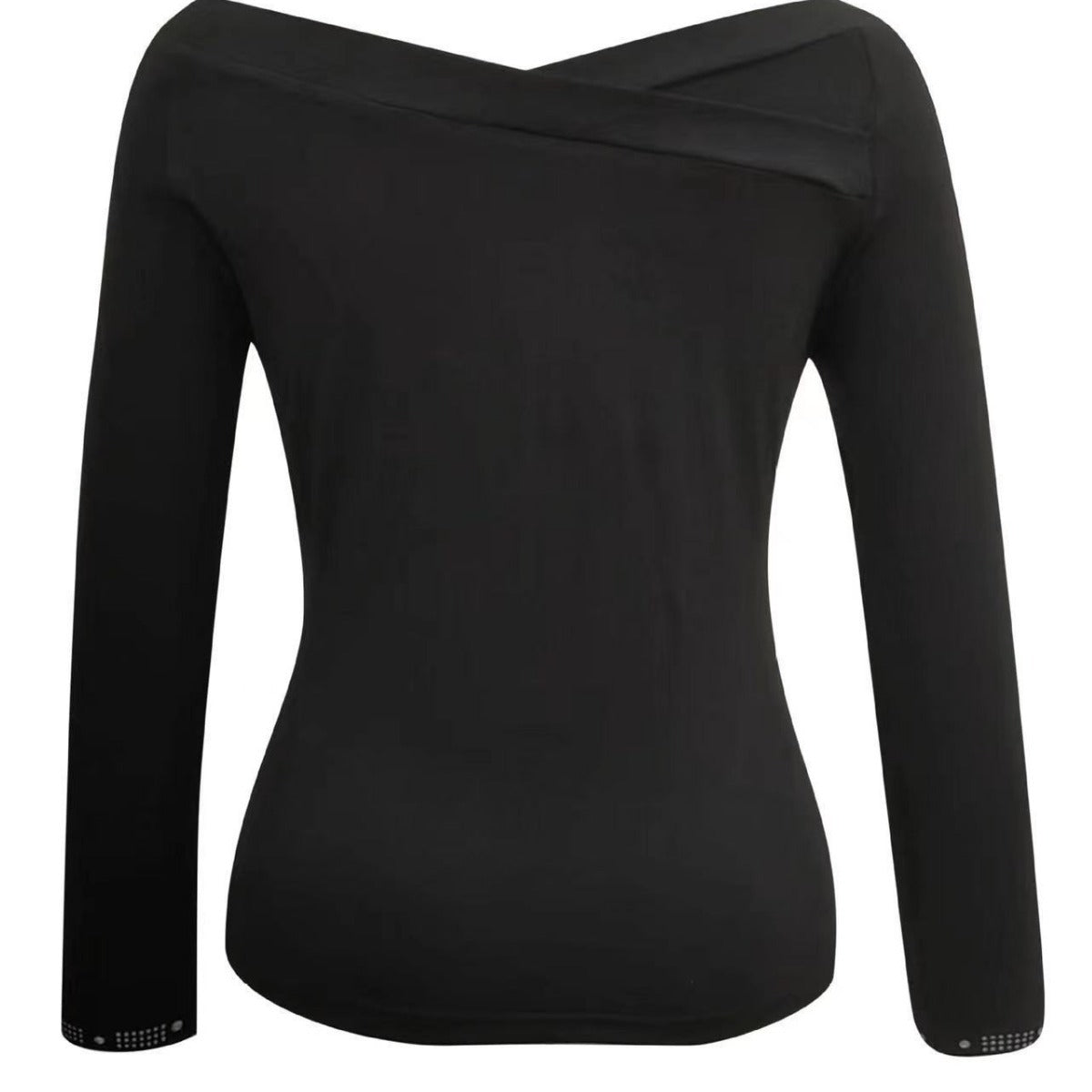 Women Elegant Top with Off-Shoulder Design and Sparkling Rhinestone Details Ivyshape