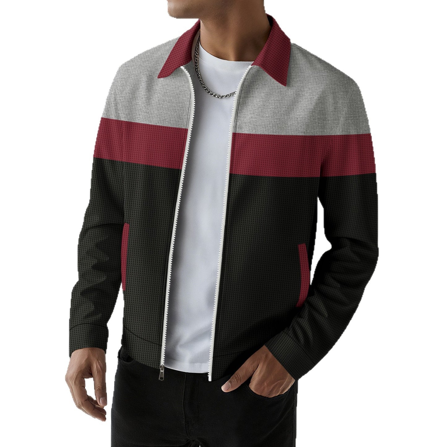 Men's sporty and stylish jacket with fashionable design Ivyshape