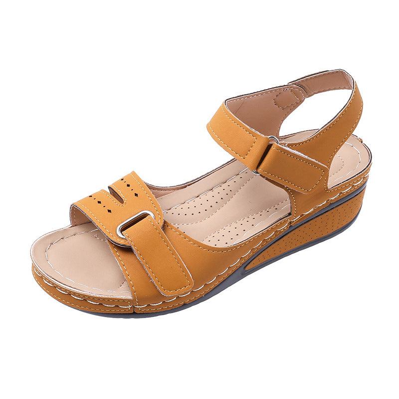 Women Adjustable Comfort Wedge Sandals Ivyshape